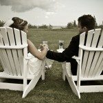 adirondack chair bride groom wedding photo