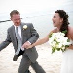 elberta life saving station wedding photo