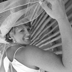 elegant bride wedding location planning veil photo