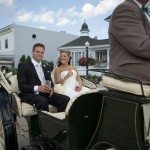 wedding carriage ride mackinac island photo