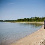 lake huron beach sand wedding location northern michigan picture