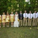 traditional wedding northern michigan presque isle lodge photo