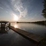 sunset wedding location northern michigan grand lake photo