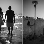 black white ocean beach sunset silhoutte picture
