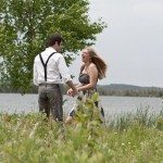 couple love northern michigan engagement photographer