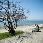 mackinac island family lifestyle engagement photo