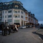 northern michigan bay harbor horse carriage high end wedding photo