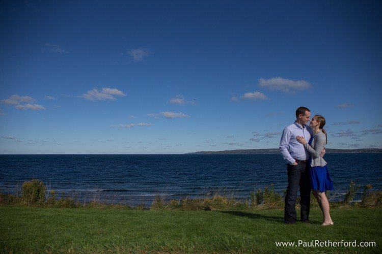 lake michigan engagement photo