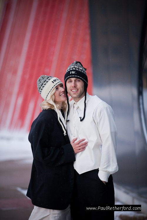 photo winter michigan wedding photo