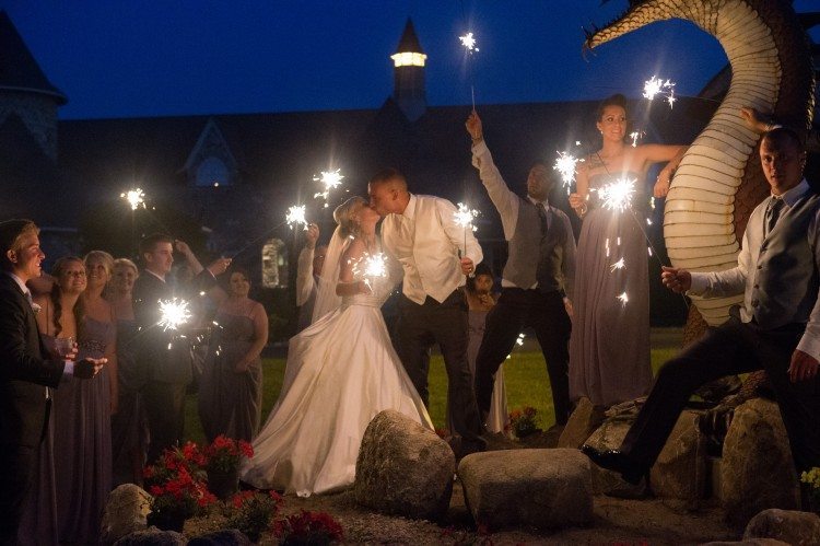 Northern Michigan castel wedding photo