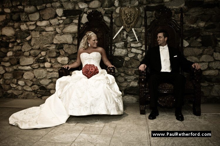 king queen chairs castle farms wedding photo