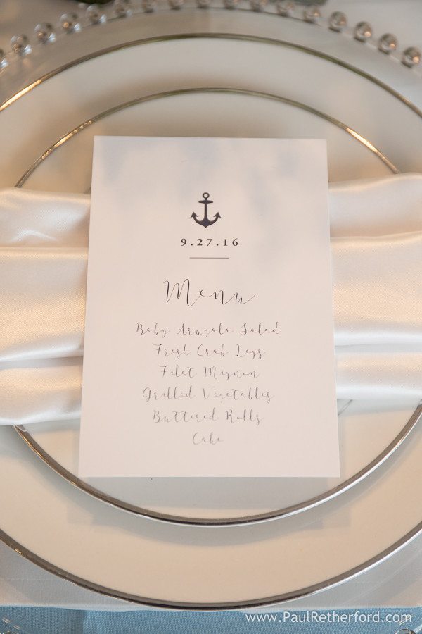 wedding menu paper photo