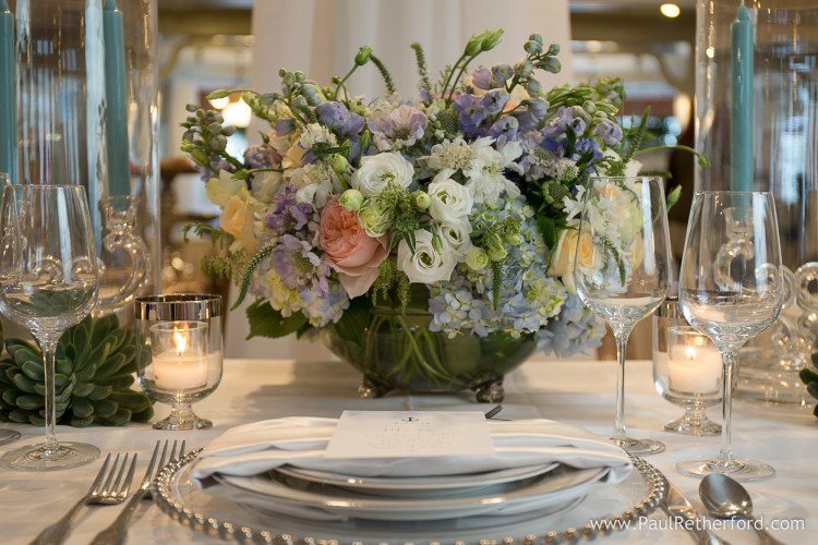 wedding table setting photo northern michigan