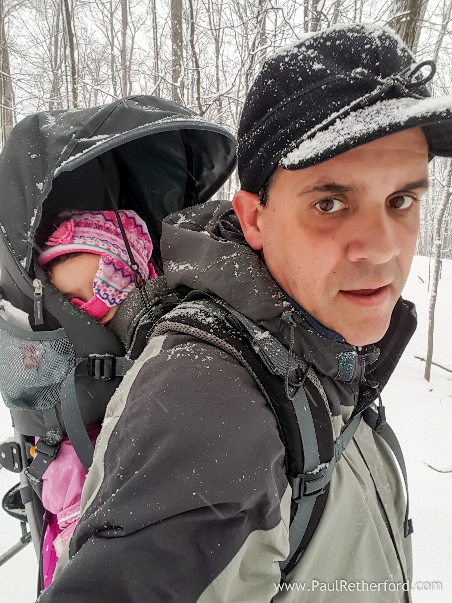 baby in deuter backpack photo