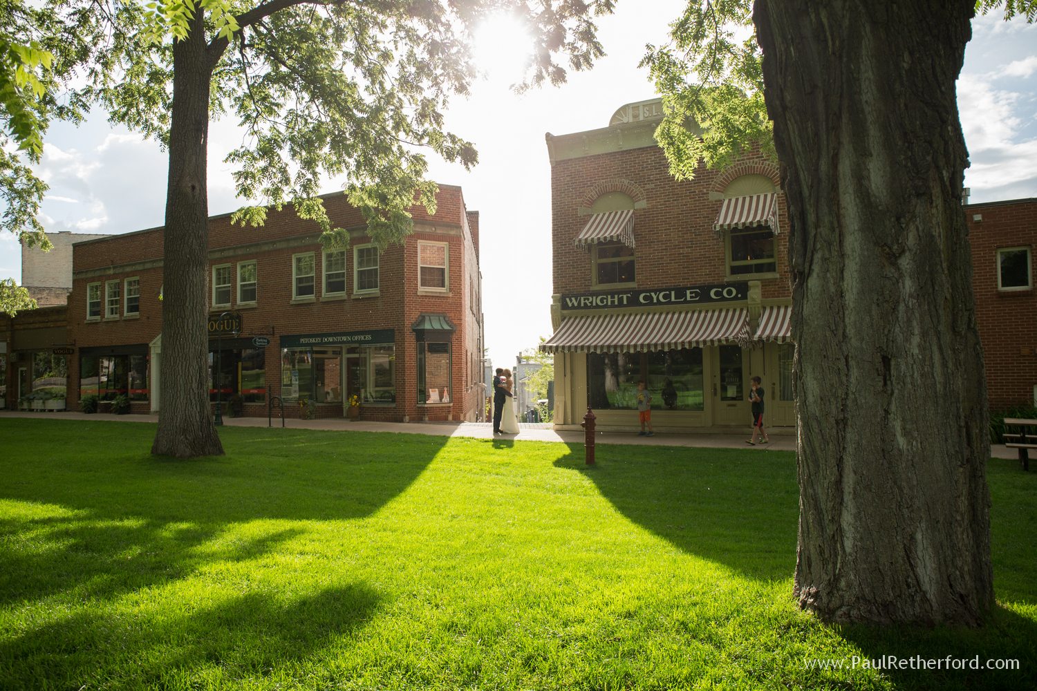downtown petoskey wedding photo