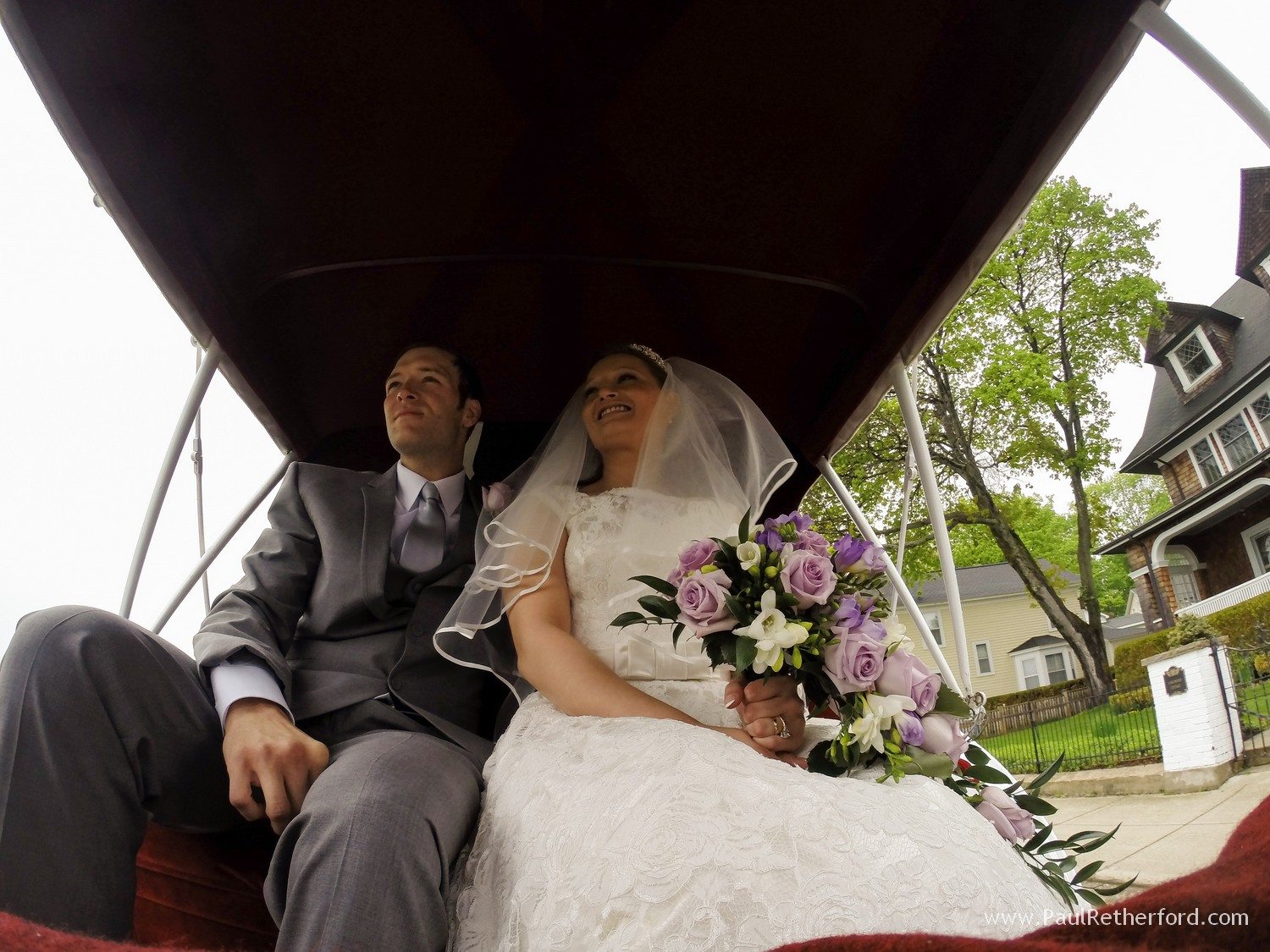 wedding carriage ride mackinac island photo