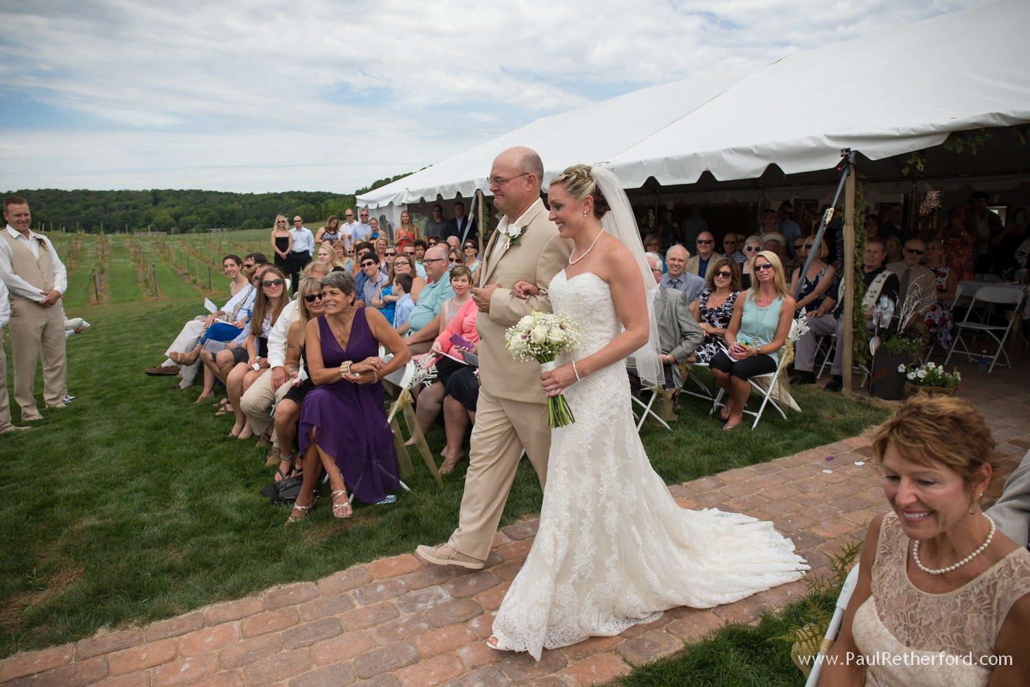 father daughter winery wedding photo