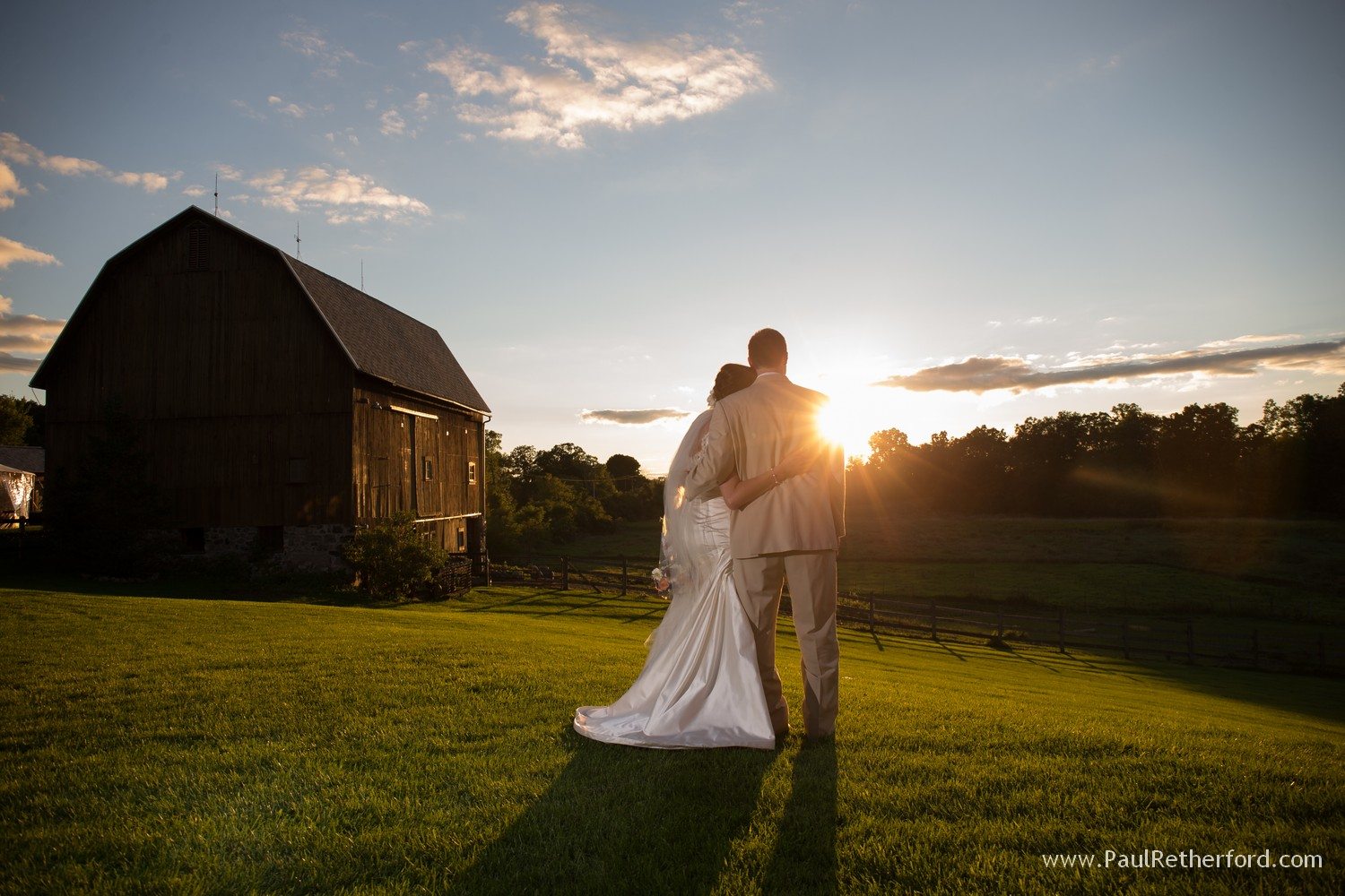 wedding at barn northern michigan photo