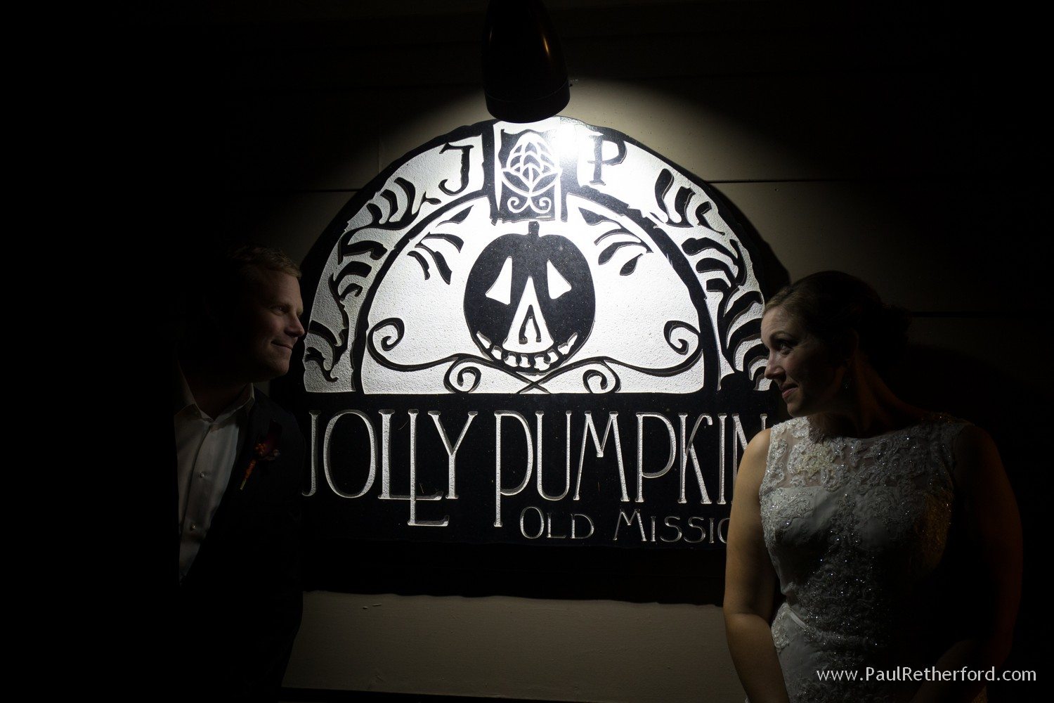 jolly pumpkin wedding photo