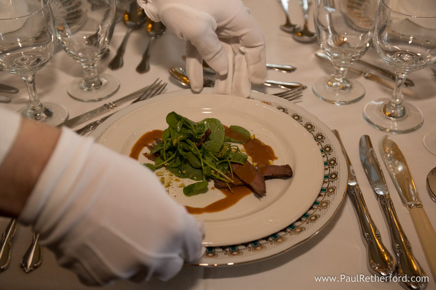 photo dinner at perry hotel hands serving titanic dinner photo