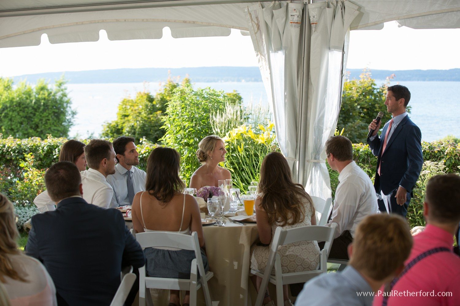 staffords perry hotel wedding photo toast at wedding photo