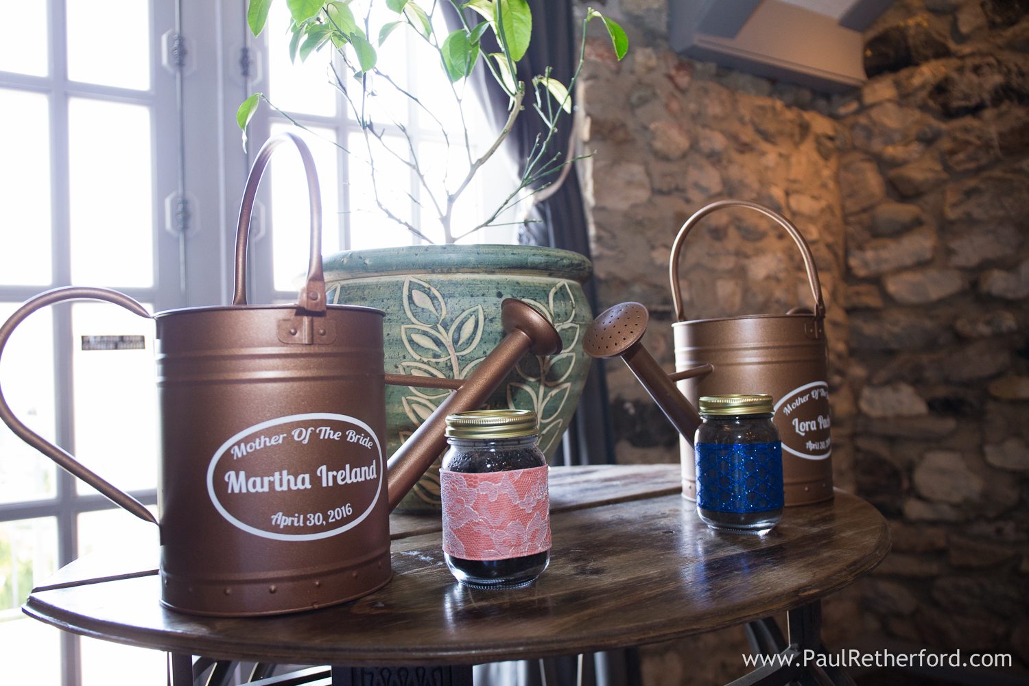 plant watering idea wedding photo