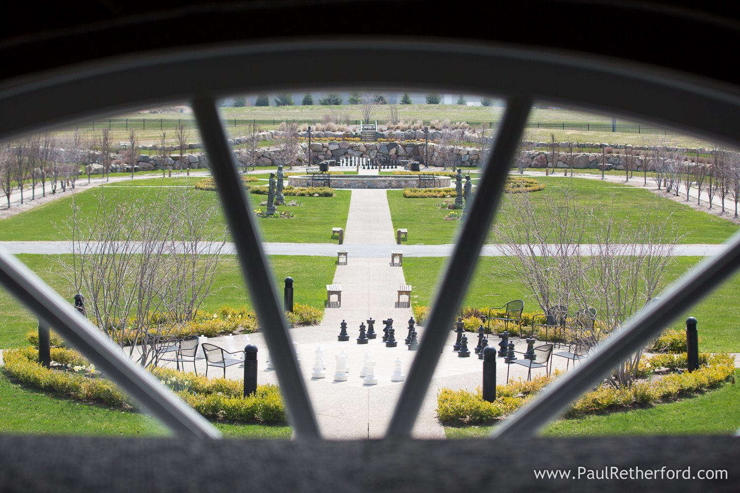 outside chess set castle farms photo