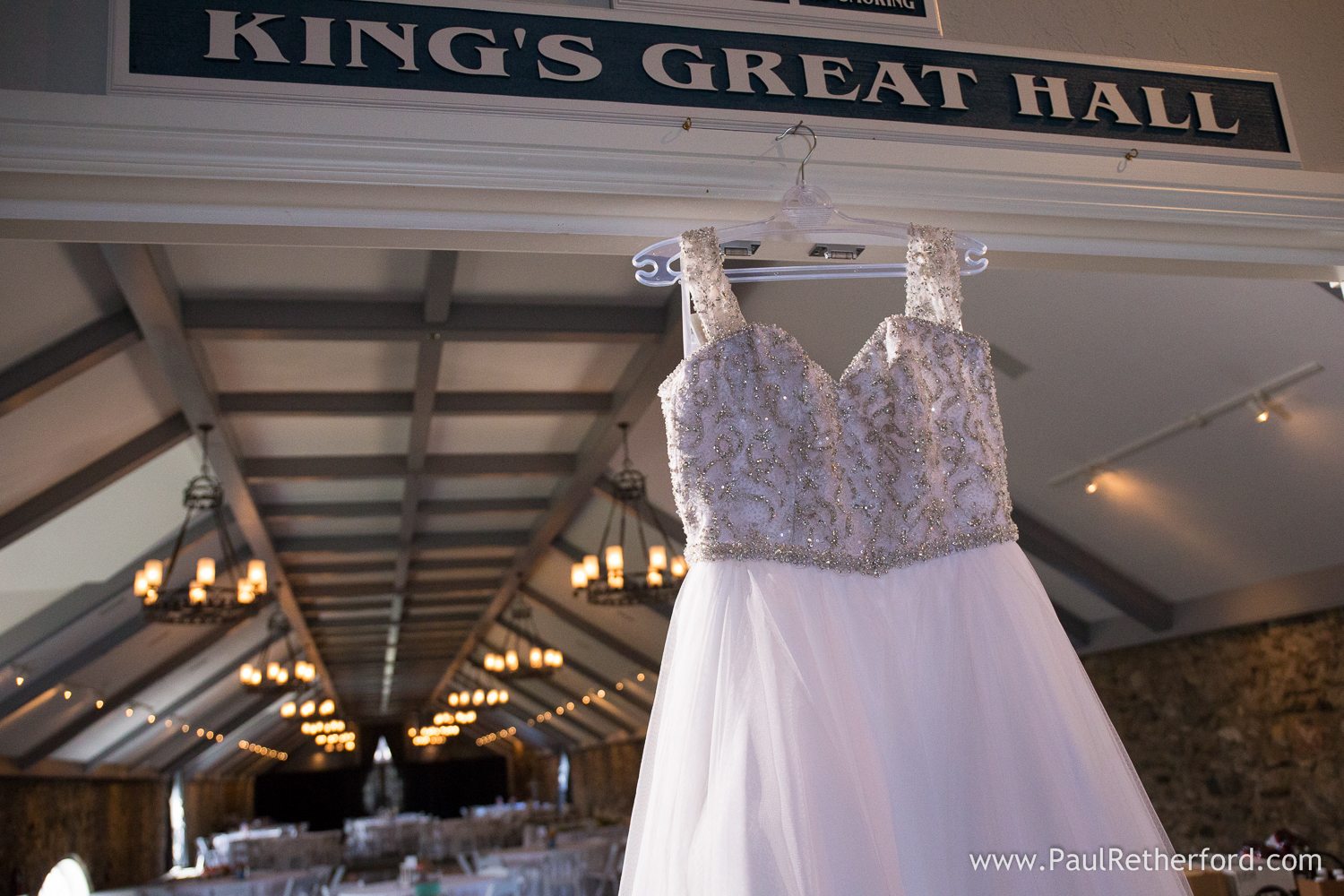 mori lee dress hanging photo