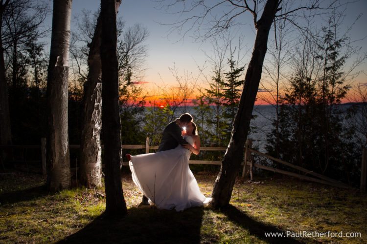 northern michigan wedding sunsets