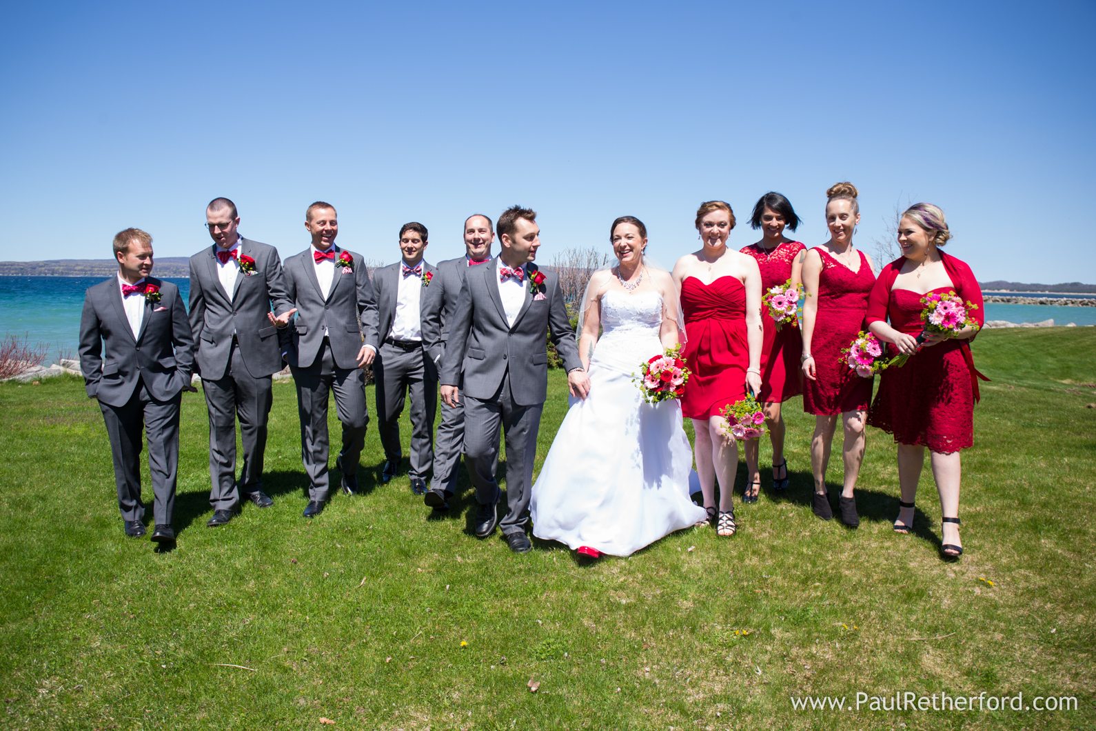 wedding spring red dresses photo