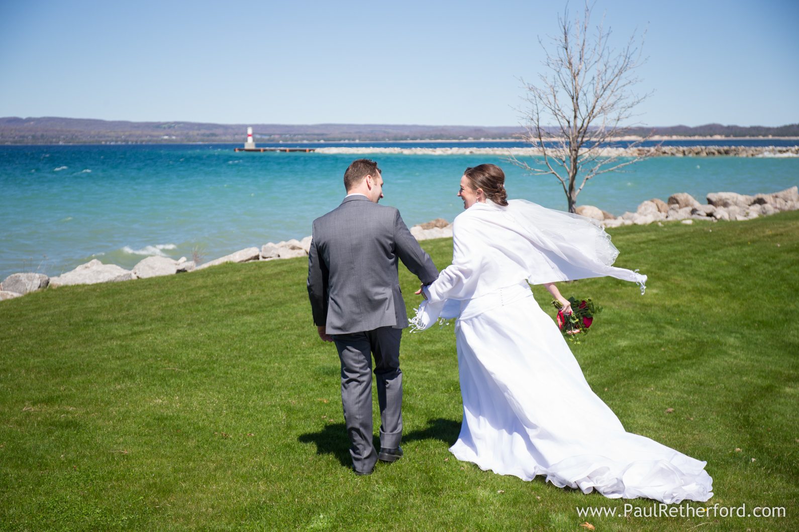 wedding photo little traverse bay
