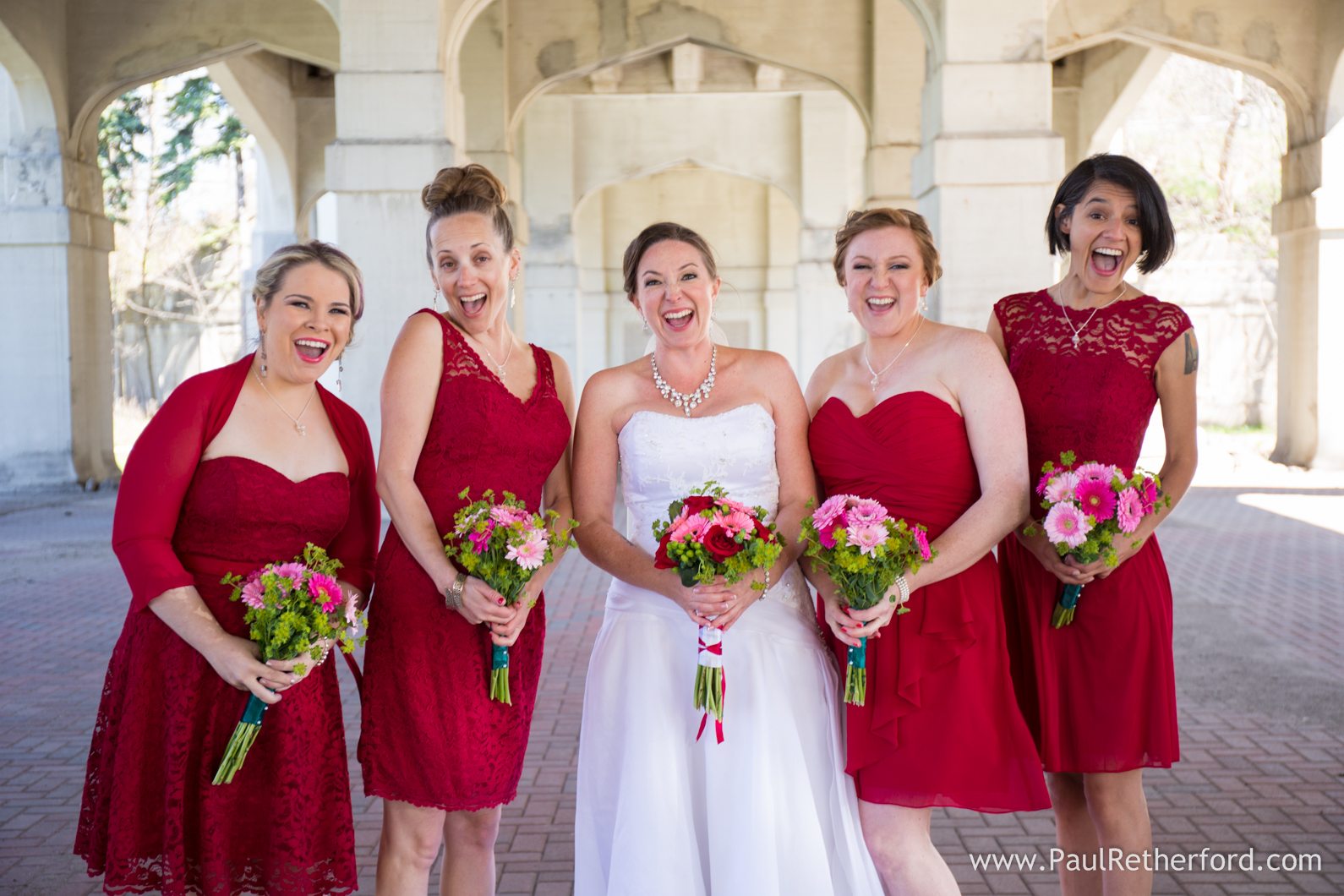 bridesmaid spring wedding photo