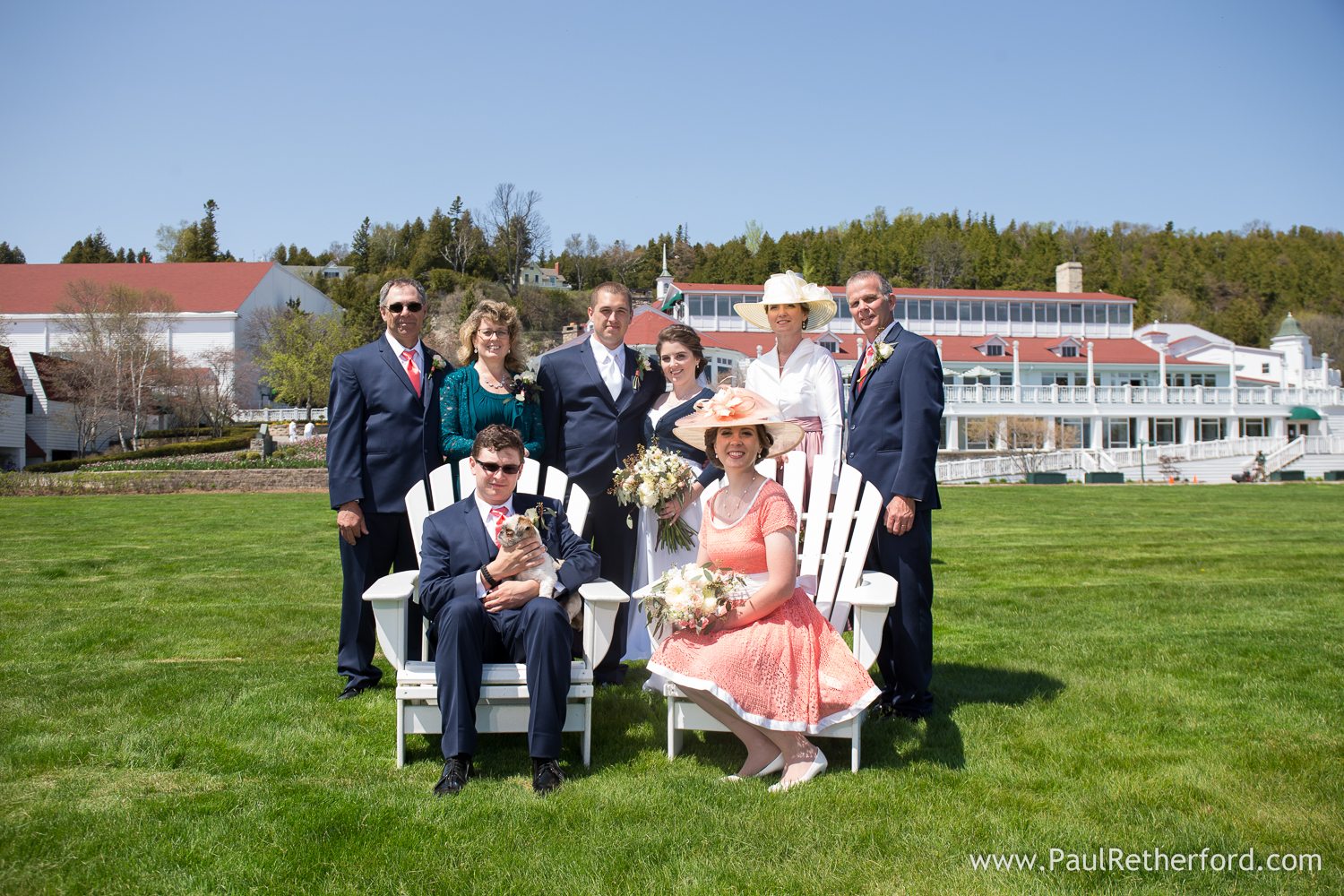 mackinac island intimate wedding family photo