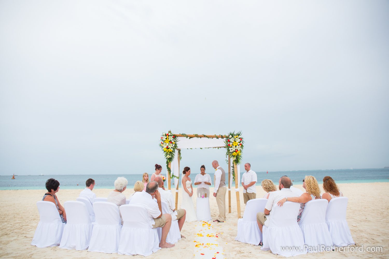 beach wedding mexico photo