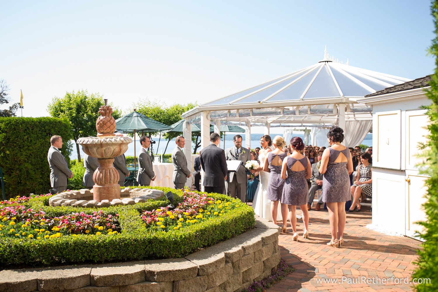 wedding photo perry hotel rose garden