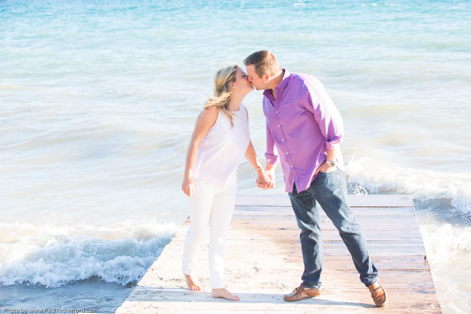 lake michigan engagement photo