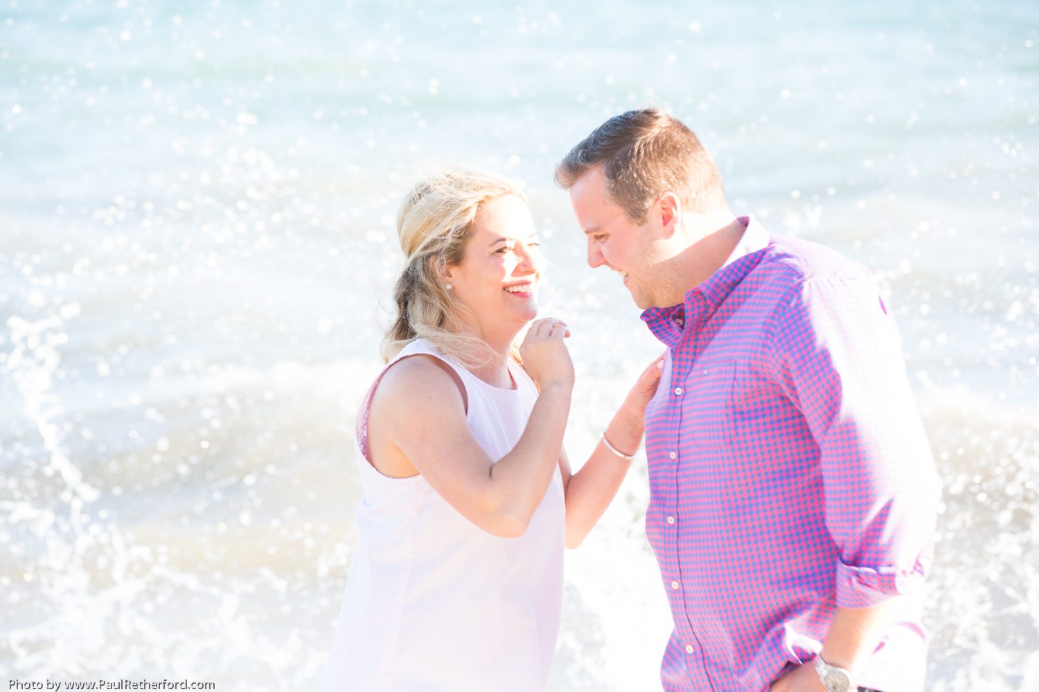fun engagement photo harbor springs michigan