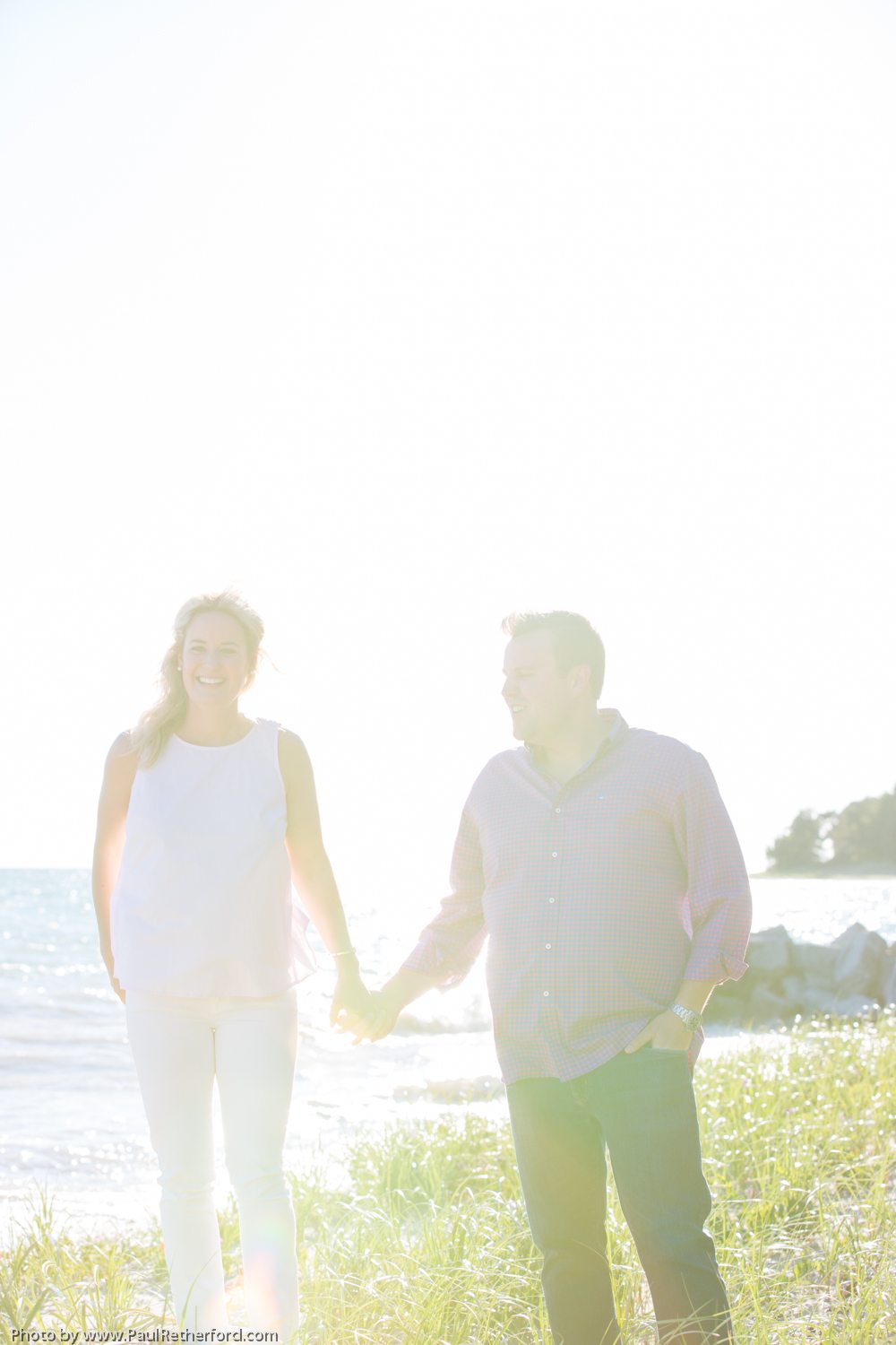 harbor point engagement photo