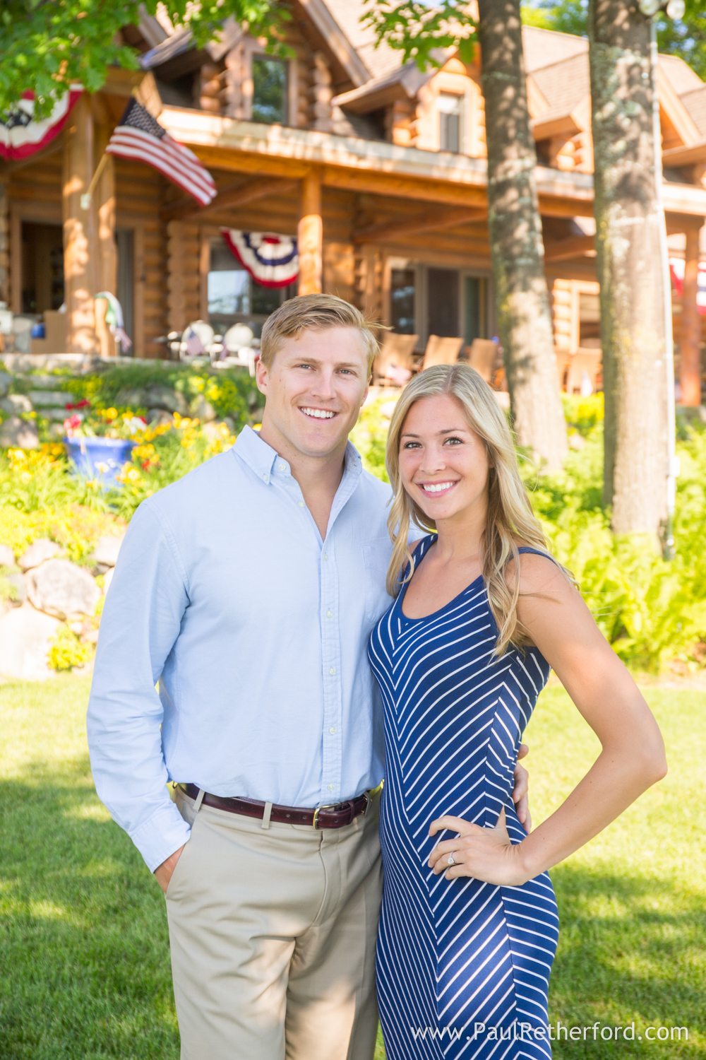 engagement photo on walloon lake