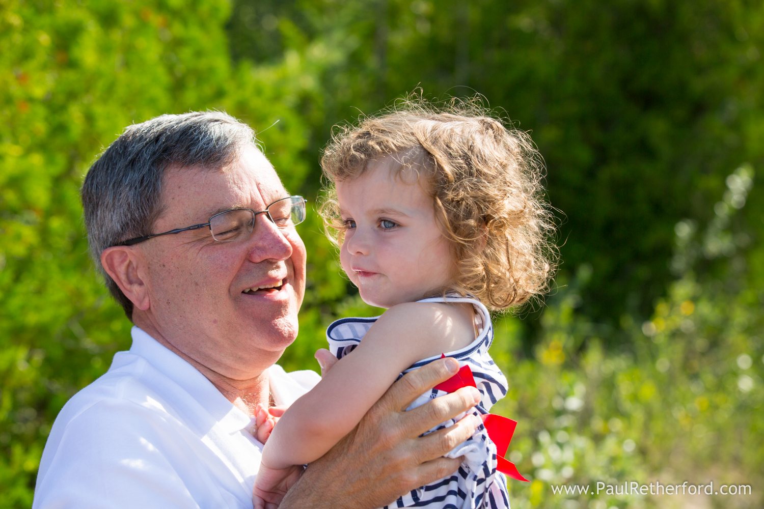 grandpa and granddaughter photo