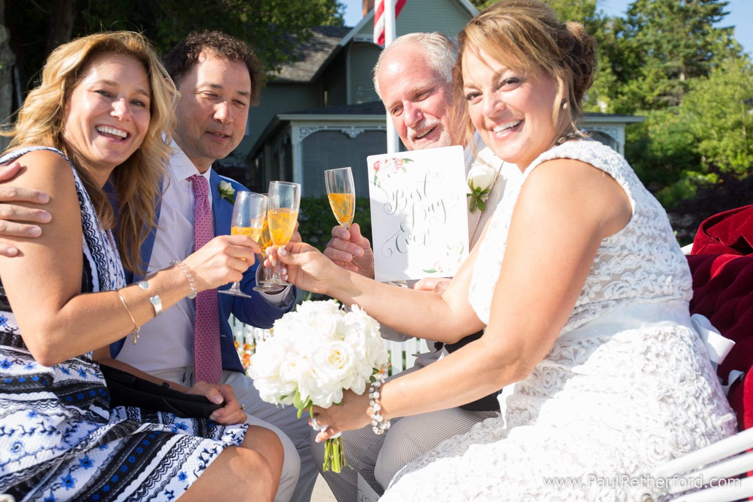 wedding carriage ride mackinac island photo