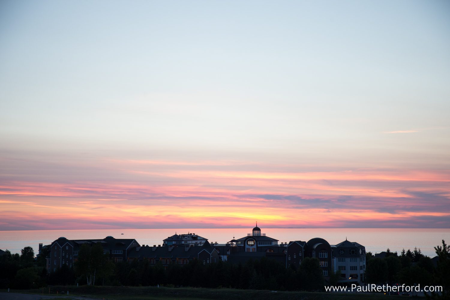 bay harbor sunset photo