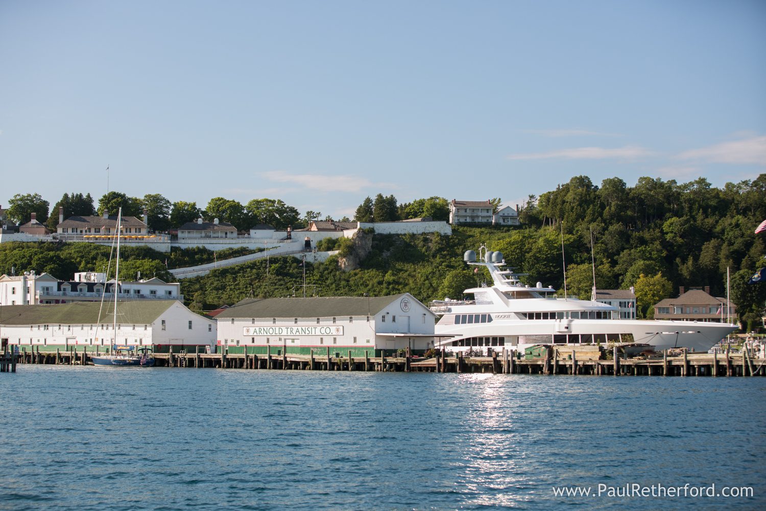 kid rock boat in harbor mackinac island photo