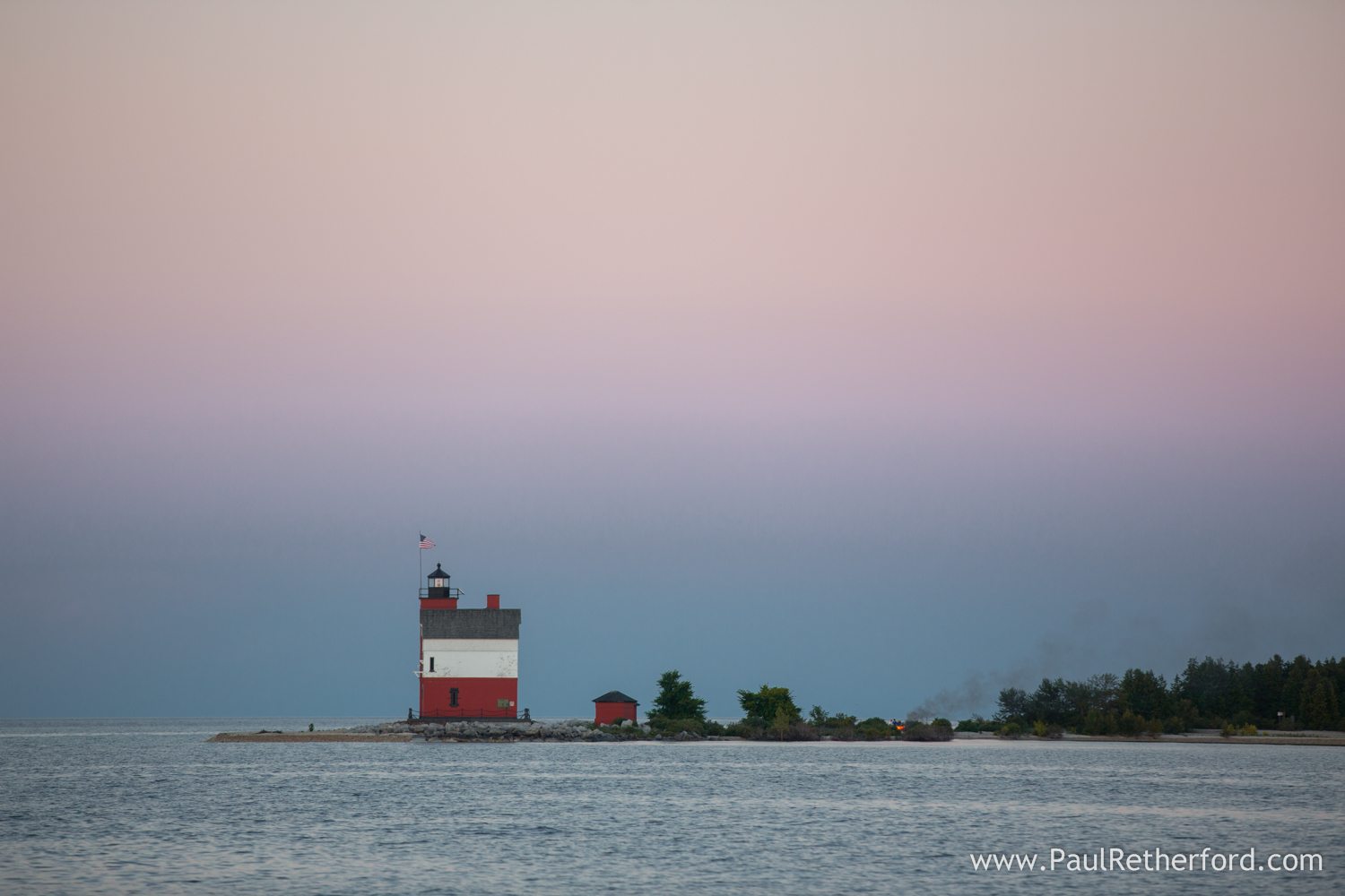 round island lighthouse sunset photo