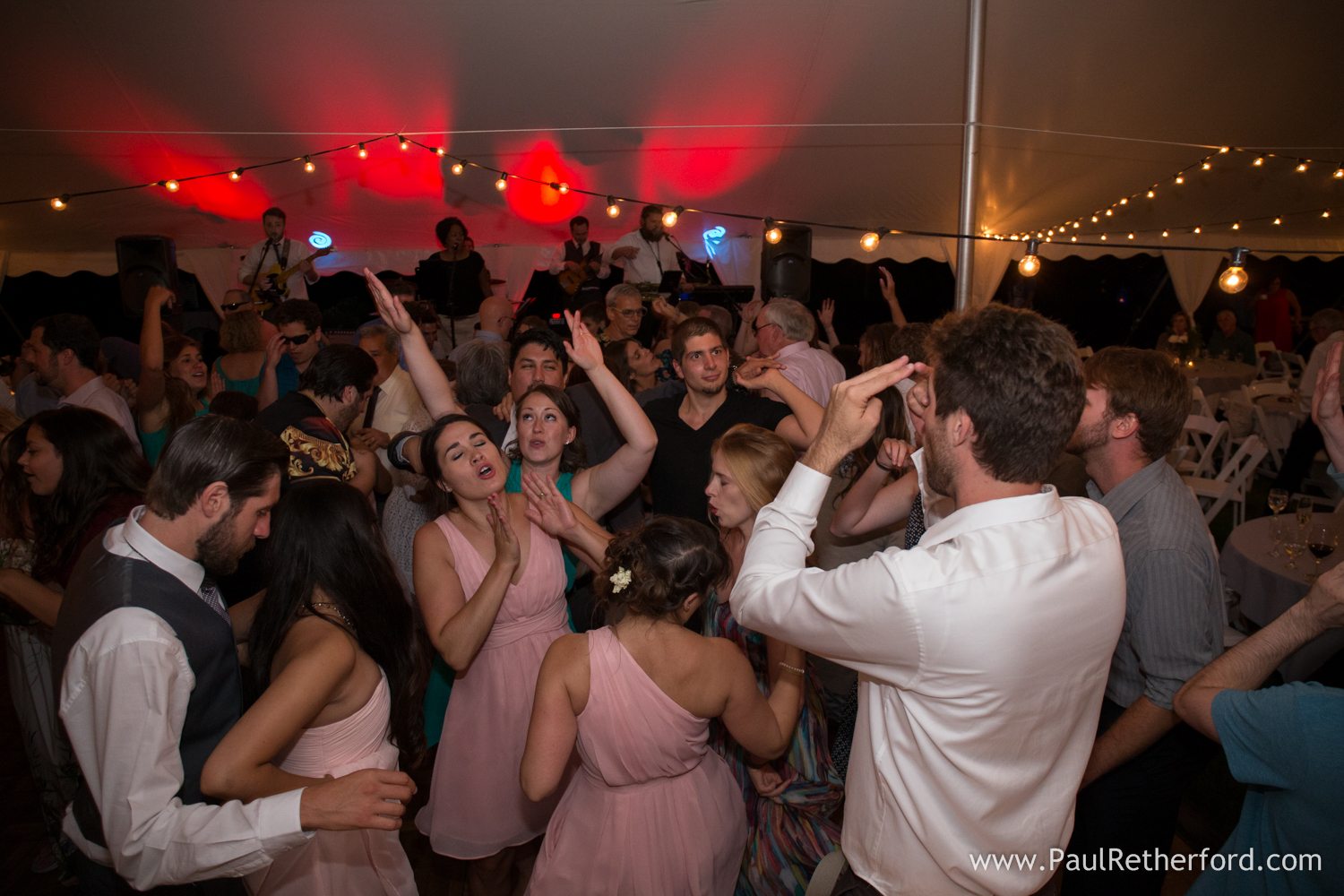 dancing outdoor wedding on lake