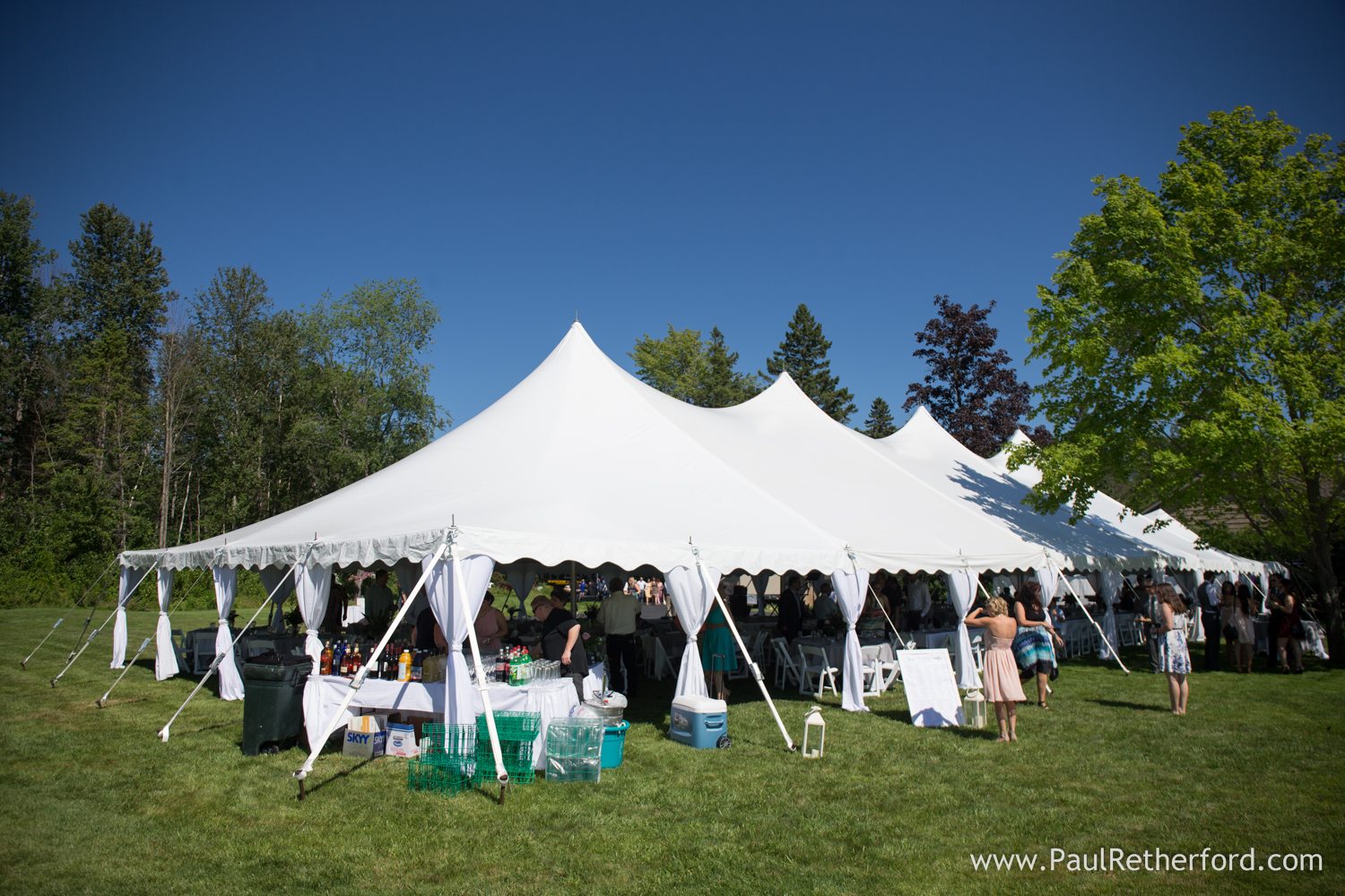 wedding reception tent mullet lake