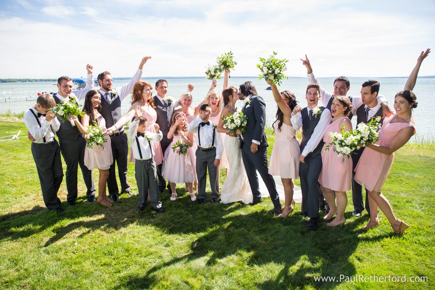 wedding party mullet lake photo