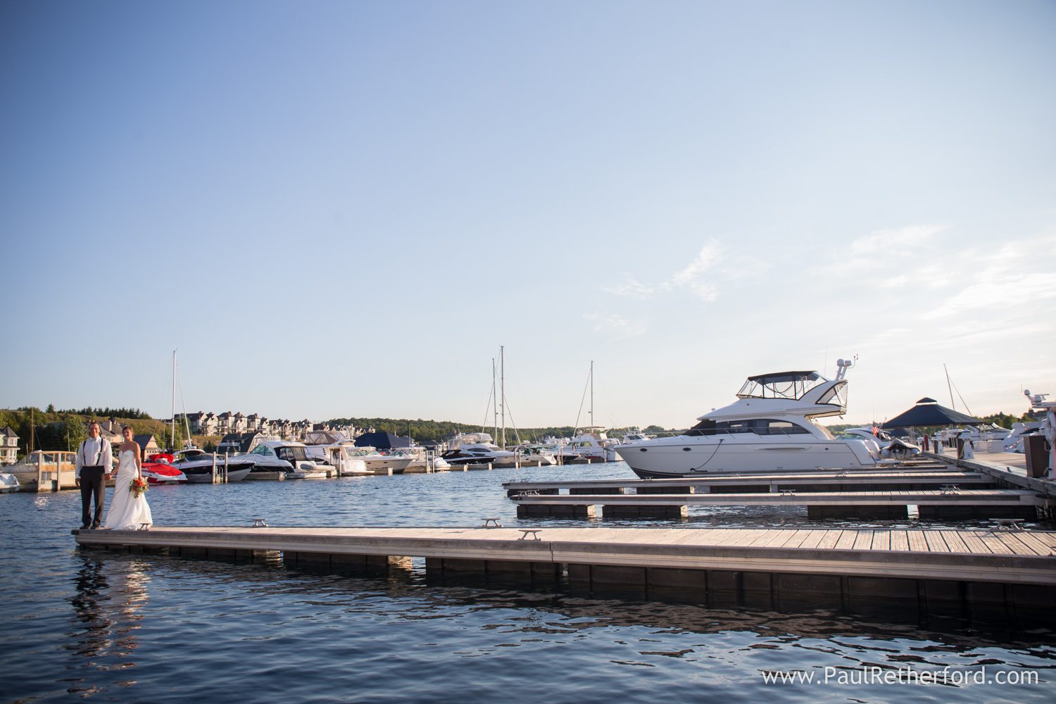 bay harbor marina wedding photo