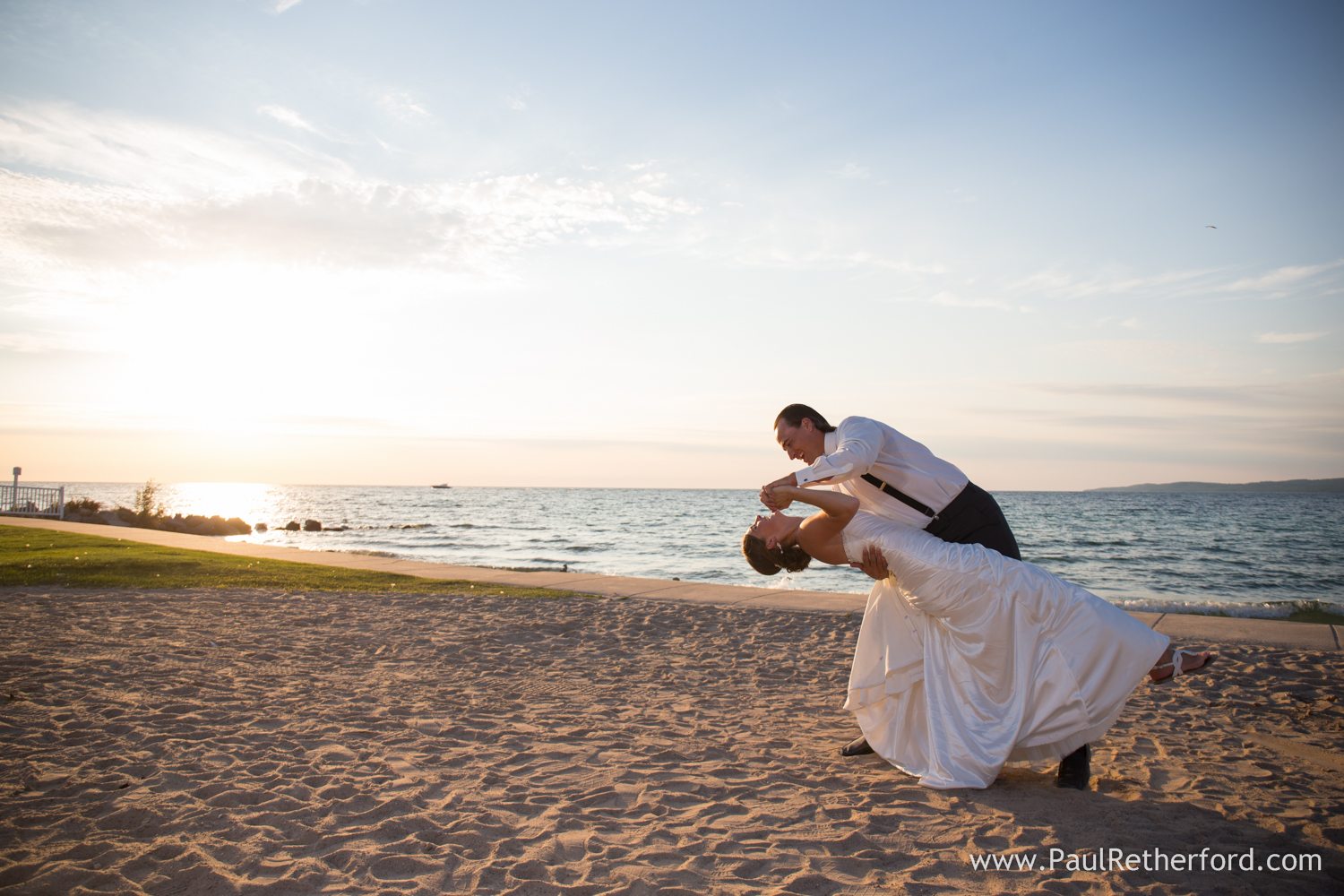 bay harbor beach wedding photo