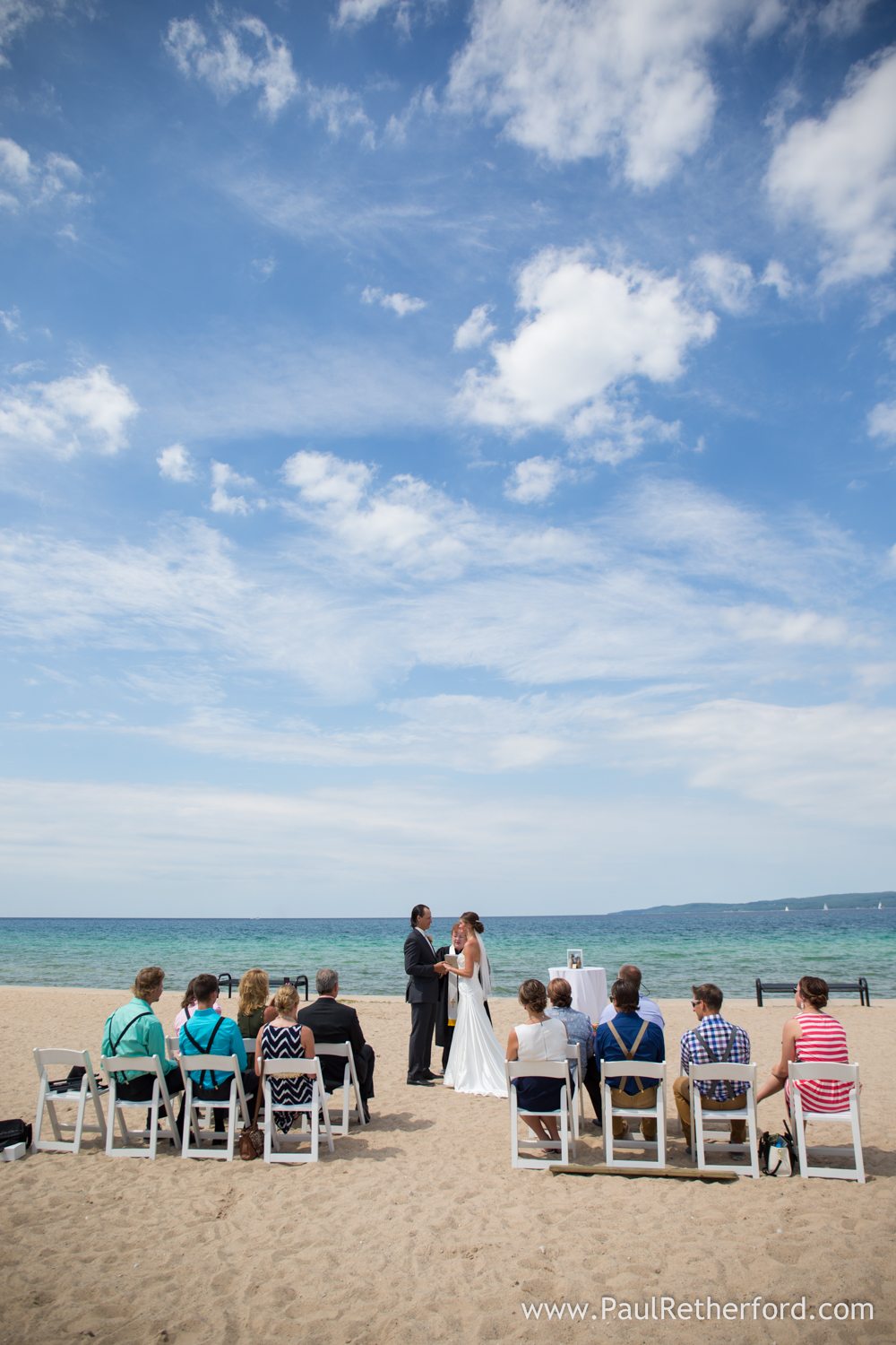 beach wedding bay harbor michigan